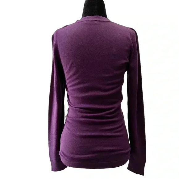 Ricki’s Wrap Front Sweater Deep V Neck Thin Knit Stretch Fit Purple Size XS - Picture 2 of 15